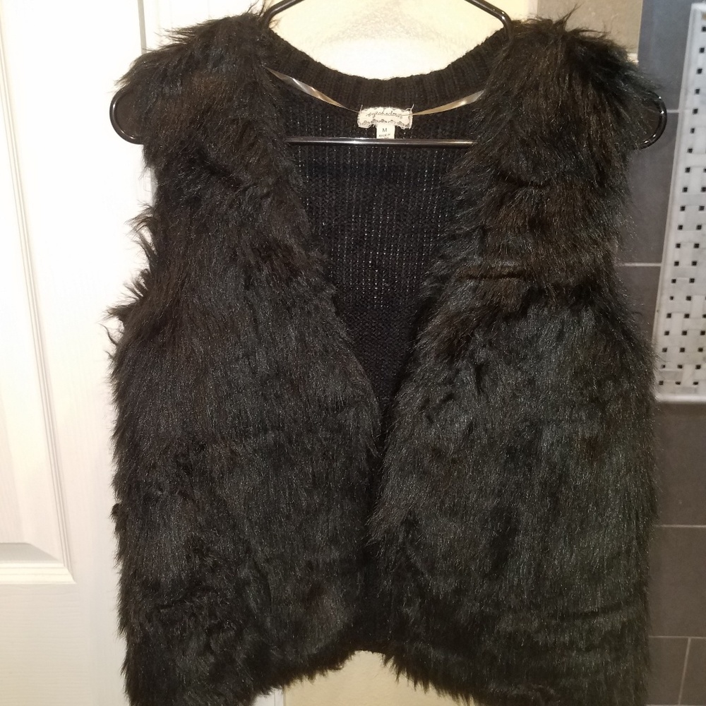 Faux fur vest